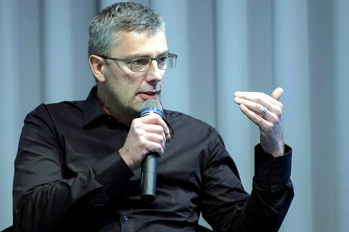 Peter Langkafel speaking on a panel discussion